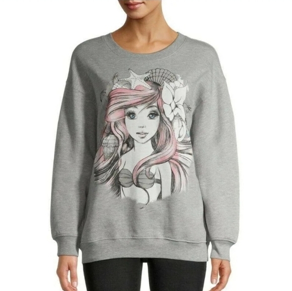 DISNEY PRINCESS | LITTEL MERMAID ARIEL GRAPHIC CREW NECK SWEATSHIRT - NW… - Picture 1 of 16